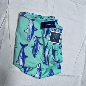 NWT Shark Print Swim Trunks